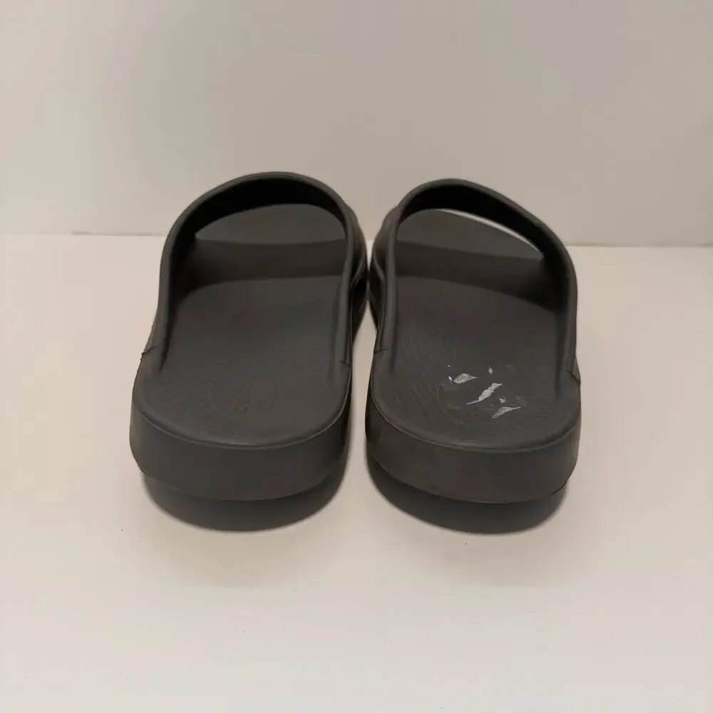 Oofos Ooahh Men's Sport Slide Sandals Grey 12 Comfort Cushion‎ Casual Recovery